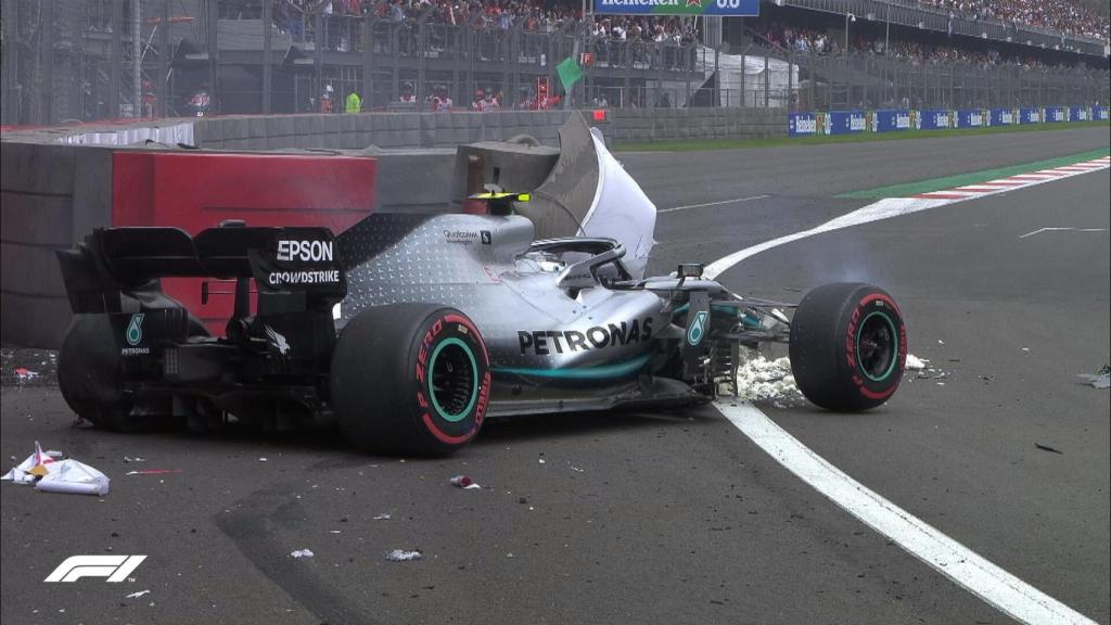 Bottas y su accidente en el GP de México