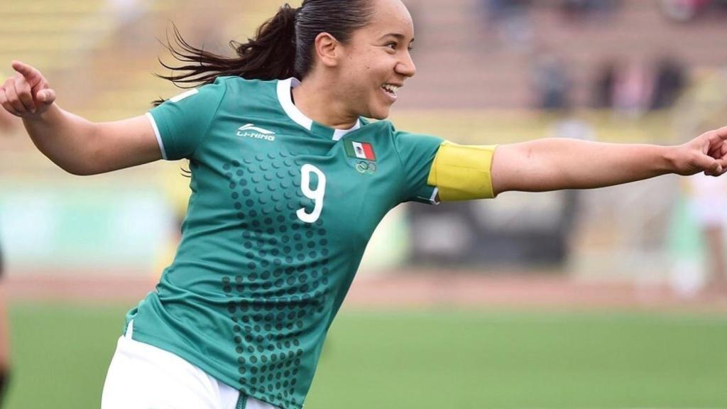 Charlyn Corral, en un partido con la selección de México