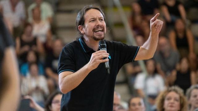 Pablo Iglesias, de mitin en Gran Canaria.