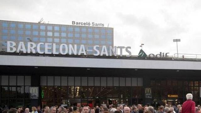 Entrada de la estación de Sants en Barcelona