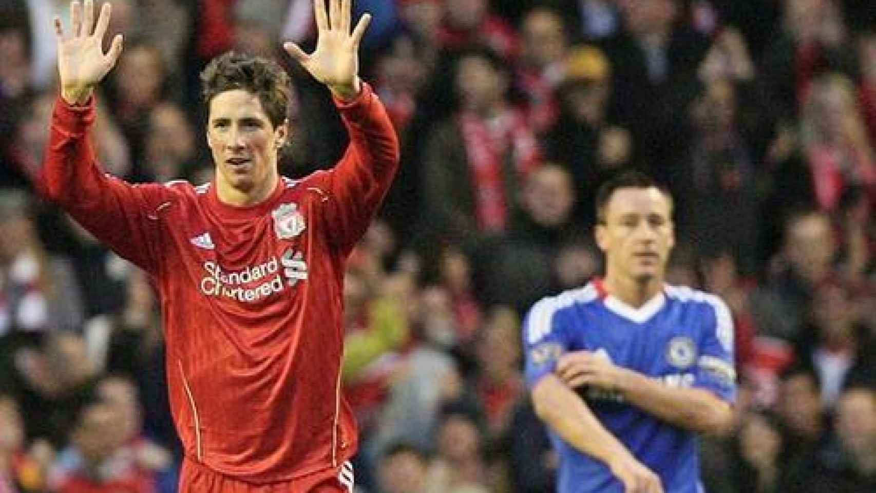 Fernando Torres, en un partido del Liverpool ante el Chelsea