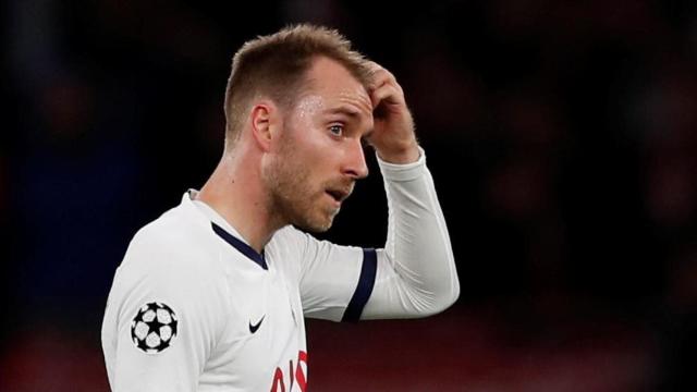 Christian Eriksen, durante un partido de esta temporada