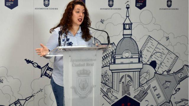 Sara Martínez, este lunes en rueda de prensa en Ciudad Real