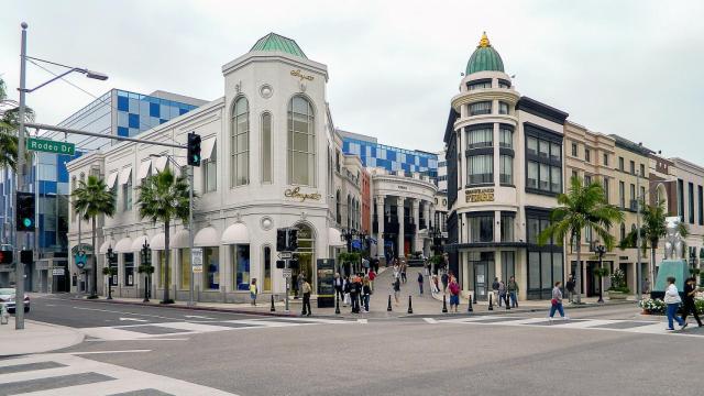 Rodeo Drive, la zona comercial de Beverly Hills.