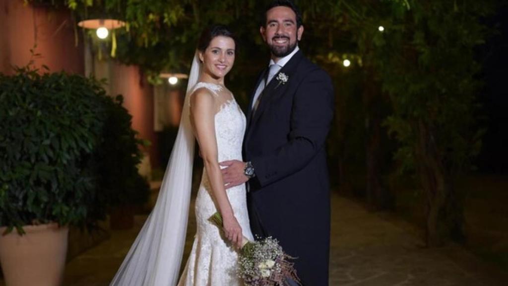 Inés y Xavier, en el día de su boda, el 31 de julio de 2016.