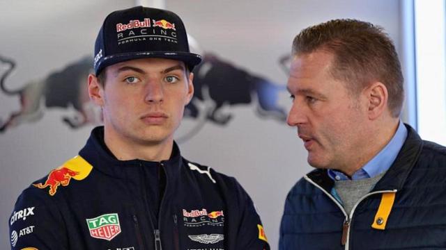 Los Verstappen, durante un gran premio