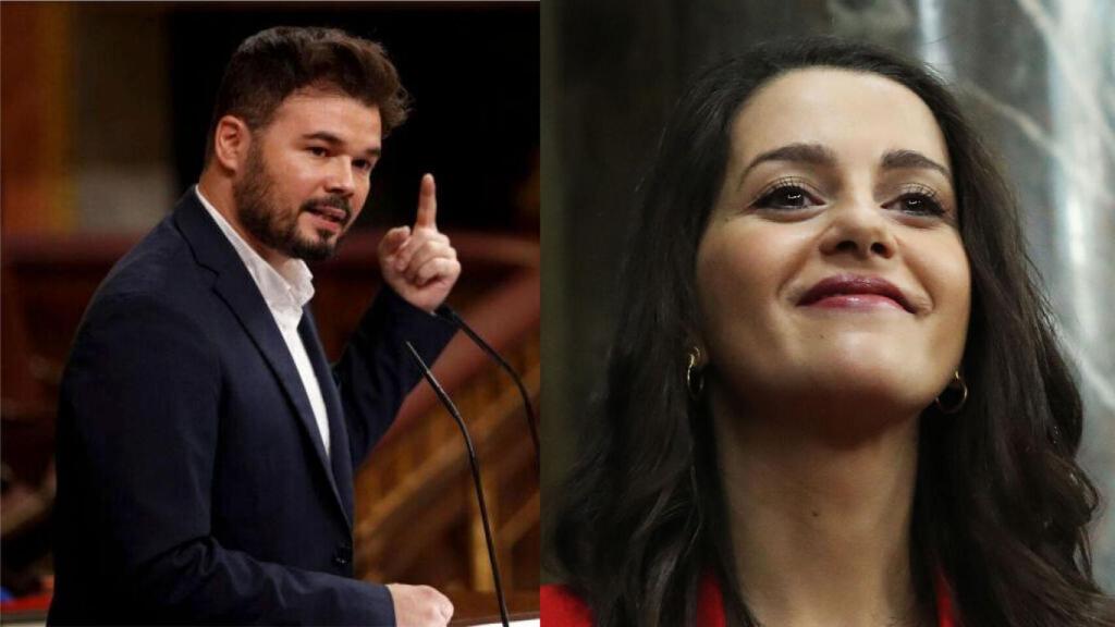 Rufián y Arrimadas en un montaje fotográfico