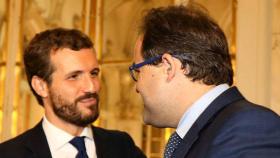 Pablo Casado y Paco Núñez, en una imagen de este jueves en Madrid