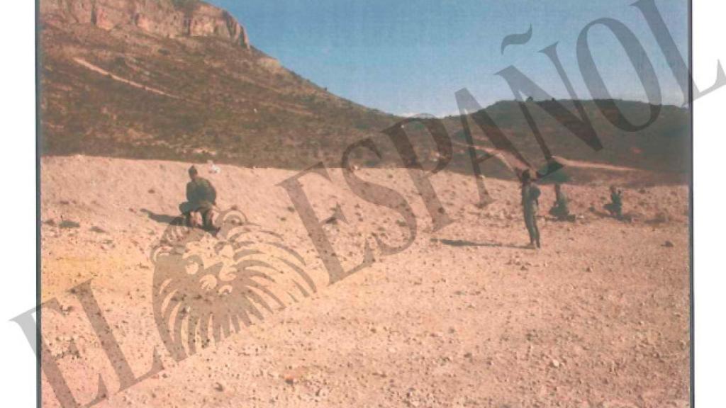 Reconstrucción de los hechos en el campo de tiro.