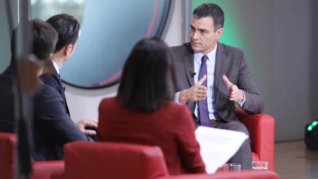 Pedro Sánchez, durante su entrevista de este sábado en La Sexta.