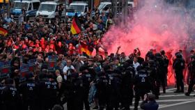Una manifestación neonazi en Alemania.