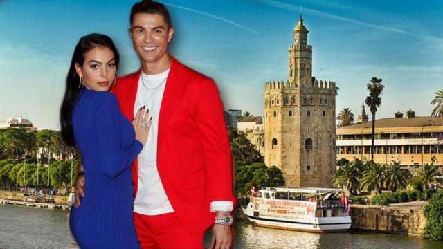 Georgina Rodríguez y Cristiano Ronaldo en un montaje de Jaleos.