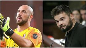 Pepe Reina y Gabriel Rufián