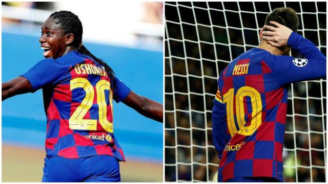 Oshoala y Messi