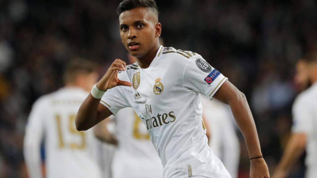 Rodrygo Goes celebra uno de sus goles al Galatasaray