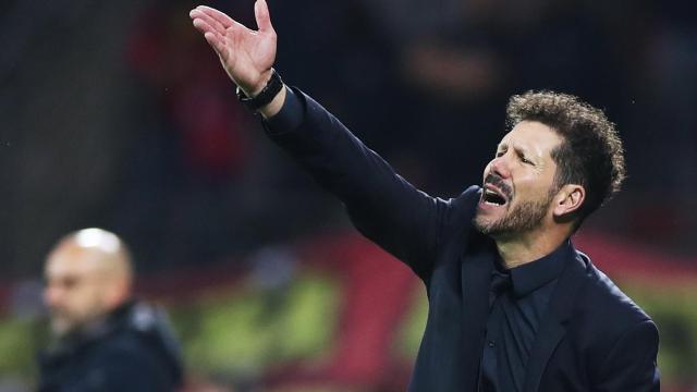 Simeone en el Bayer Leverkusen-Atlético de Madrid