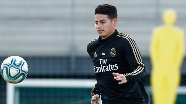 James Rodríguez entrena en Valdebebas