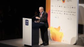 Isidro Fainé, presidente de la Fundación bancaria La Caixa, durante su discurso del XVIII Congreso de directivos CEDE.