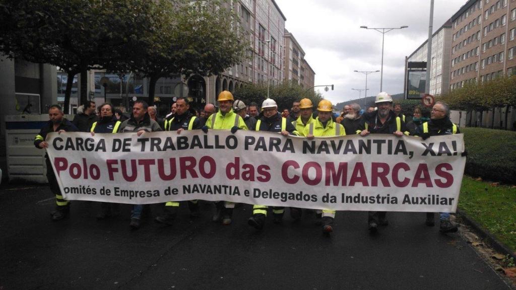 Más de 3.000 operarios del sector naval de Ferrol piden más carga de trabajo