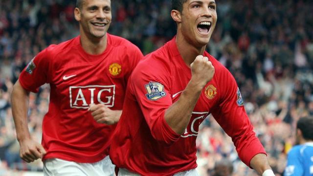 Rio Ferdinand y Cristiano Ronaldo