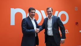 Miguel Venâncio, presidente y CEO de Nowo, y Meinrad Spenger, consejero delegado de Masorange, en una imagen de archivo.