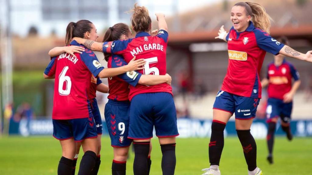 María Blanco, en un partido del Osasuna femenino