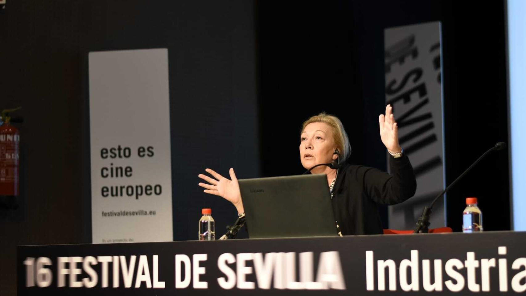 Julia Short en el Festival de Cine de Sevilla.