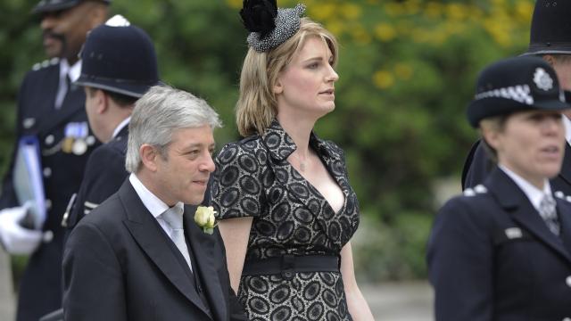 John y Sally Bercow, en la boda de Kate Middleton y el príncipe Guillermo.