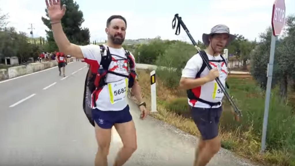 Abascal y Luis Alfonso de Borbón, el pasado 11 de mayo, cuando participaron juntos en la carrera de la Legión.