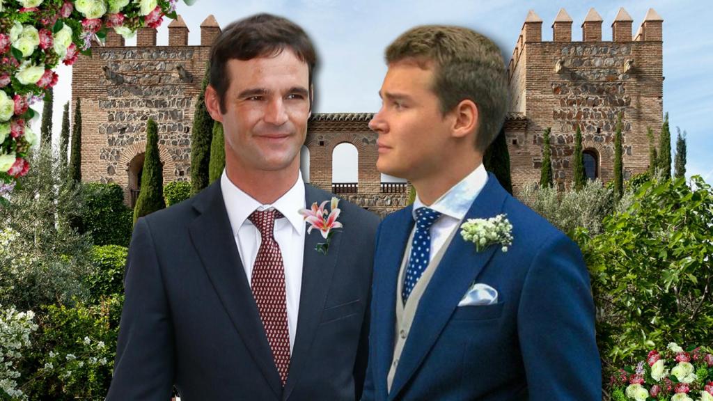 José Bono Jr. y su futuro marido Aitor Gómez, en un montaje de JALEOS