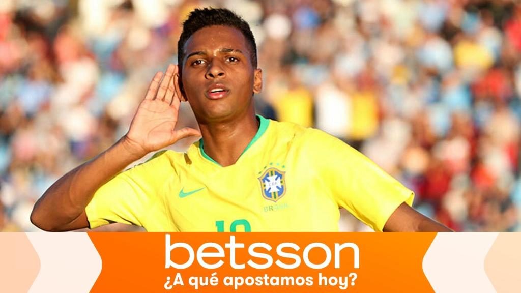 Rodrygo Goes, en un partido de Brasil