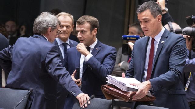 El presidente del Gobierno, Pedro Sánchez, durante la última cumbre de Bruselas en octubre