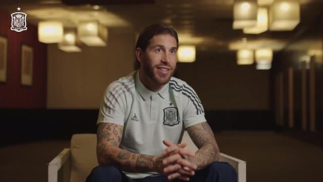 Sergio Ramos celebra las 168 internacionalidades con la Selección