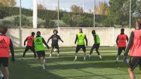 Marcelo, en el entrenamiento de este miércoles