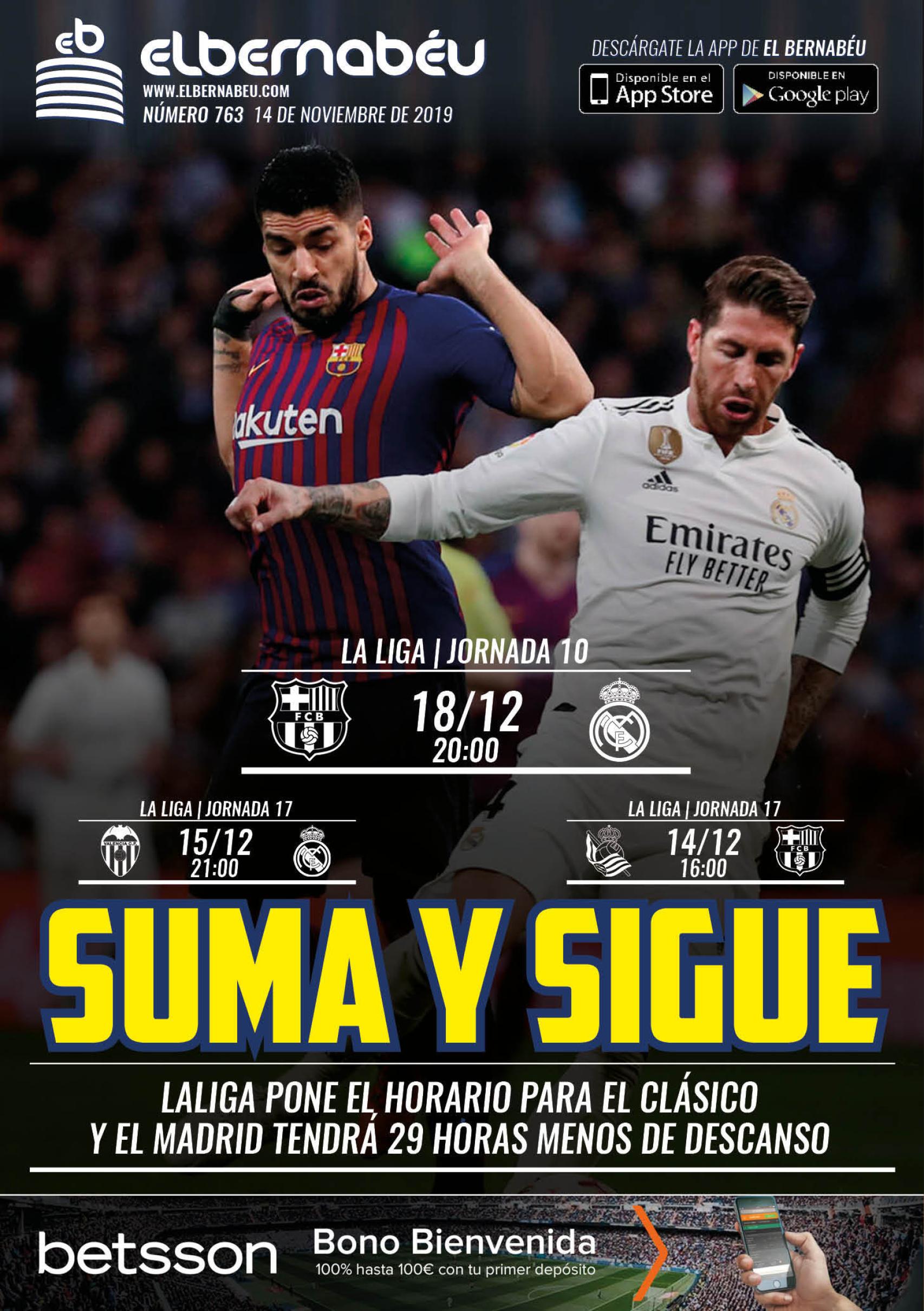 La portada de El Bernabéu (14/11/2019)