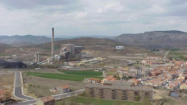 Vista aérea del municipio turolense de Escucha.