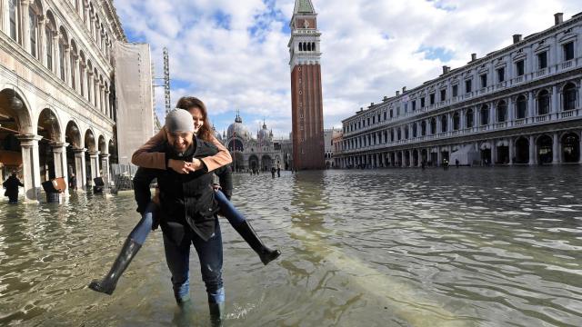 La plaza de San Marcos, inundada