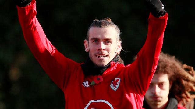 Gareth Bale, con la selección de Gales