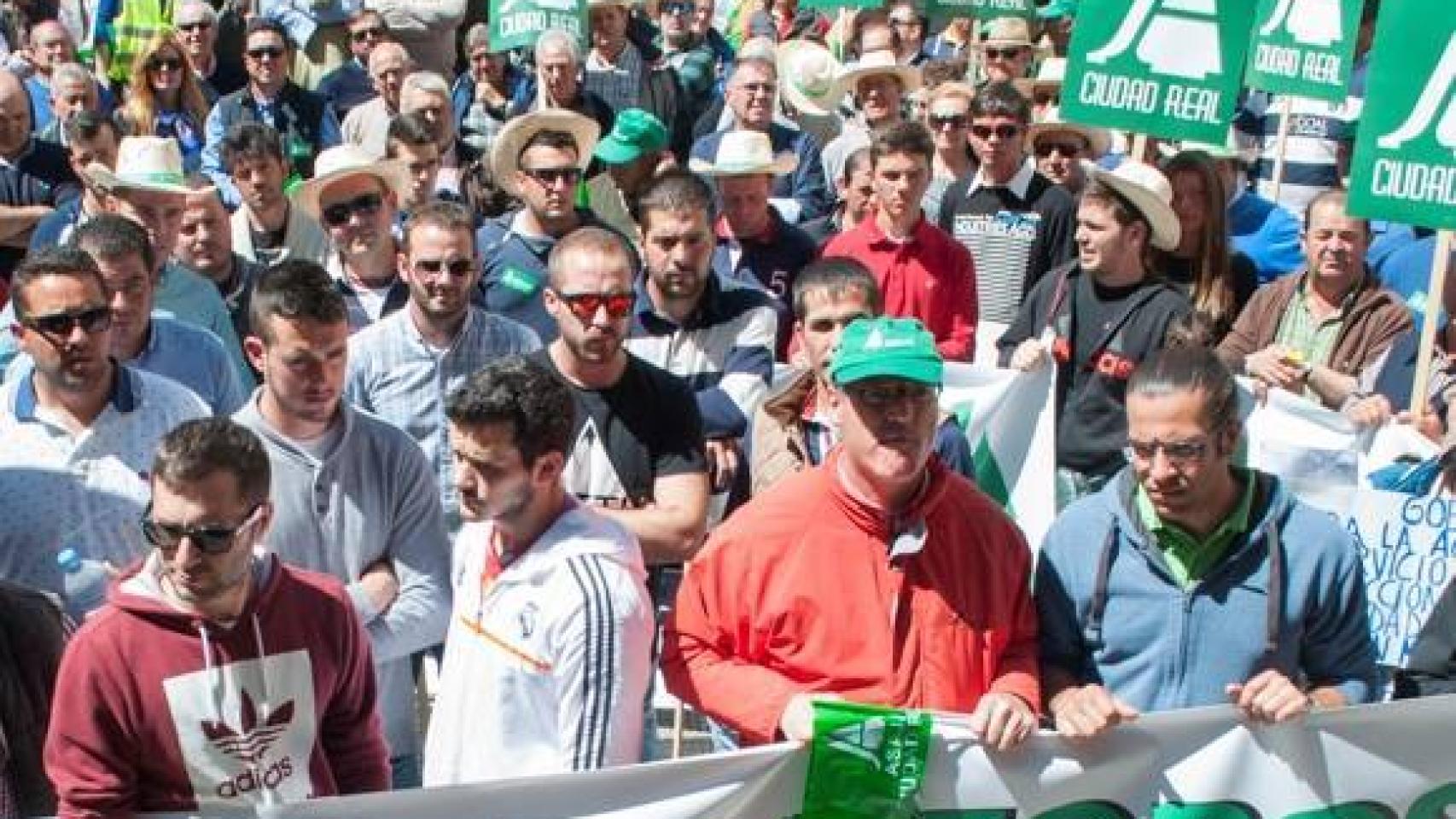 Imagen de archivo de una manifestación de Asaja en Ciudad Real