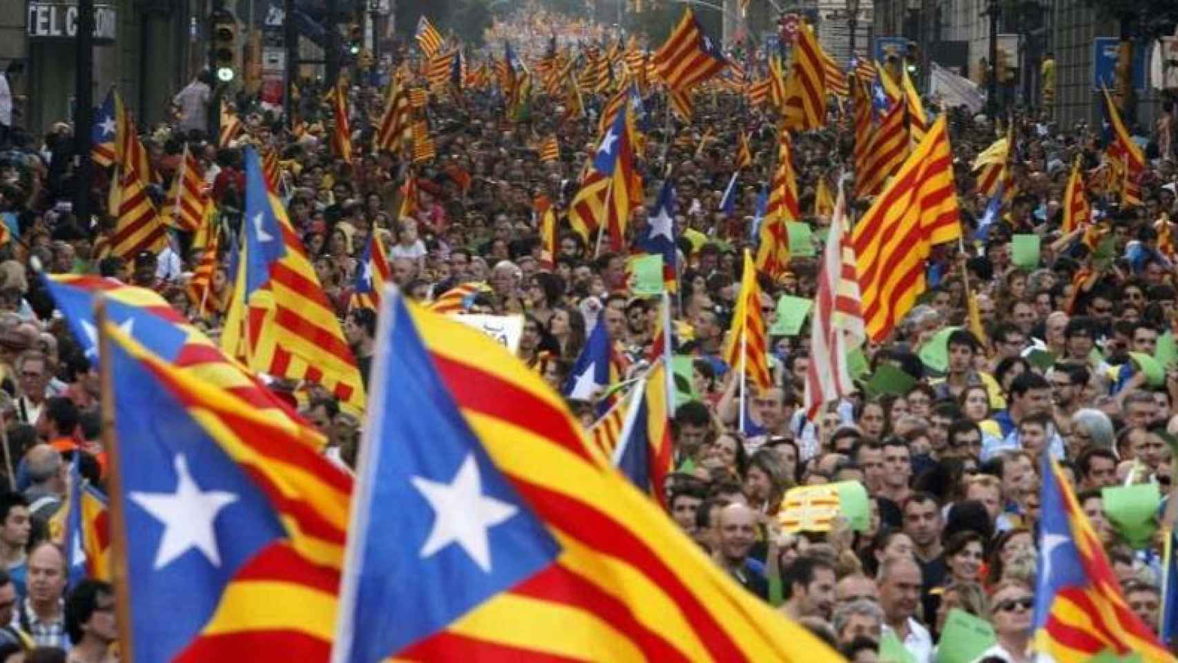 Imágenes de  la Diada independentista celebrada en Barcelona.