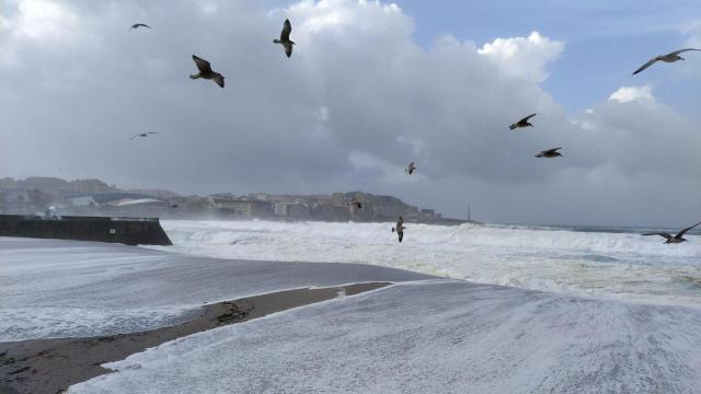 temporal cecilia borrasca tiempo playa paseo