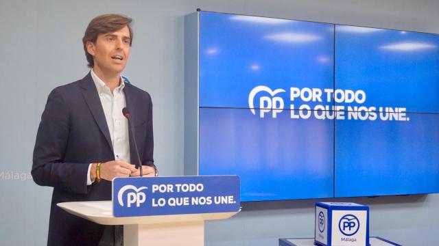 El vicesecretario de Comunicación del PP, Pablo Montesinos, en rueda de prensa.