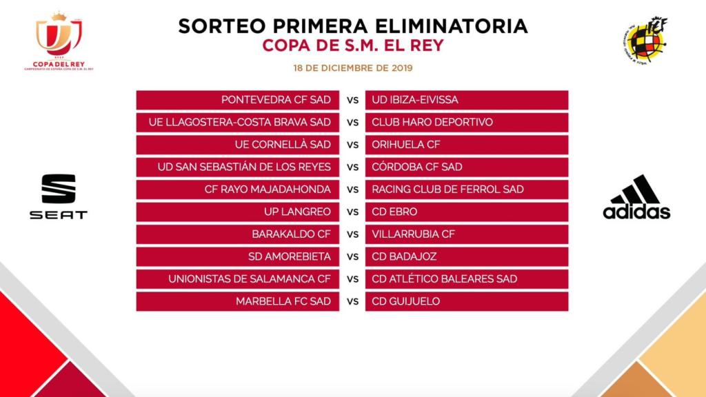 El segundo bloque de los emparejamientos del resto de los terceras y segundas b