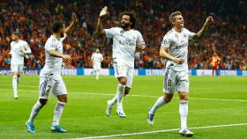 Kroos celebra un gol con el Real Madrid