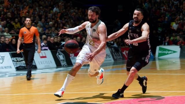 Llull, durante el partido de Liga Endesa entre el Real Madrid y el Bilbao Basket