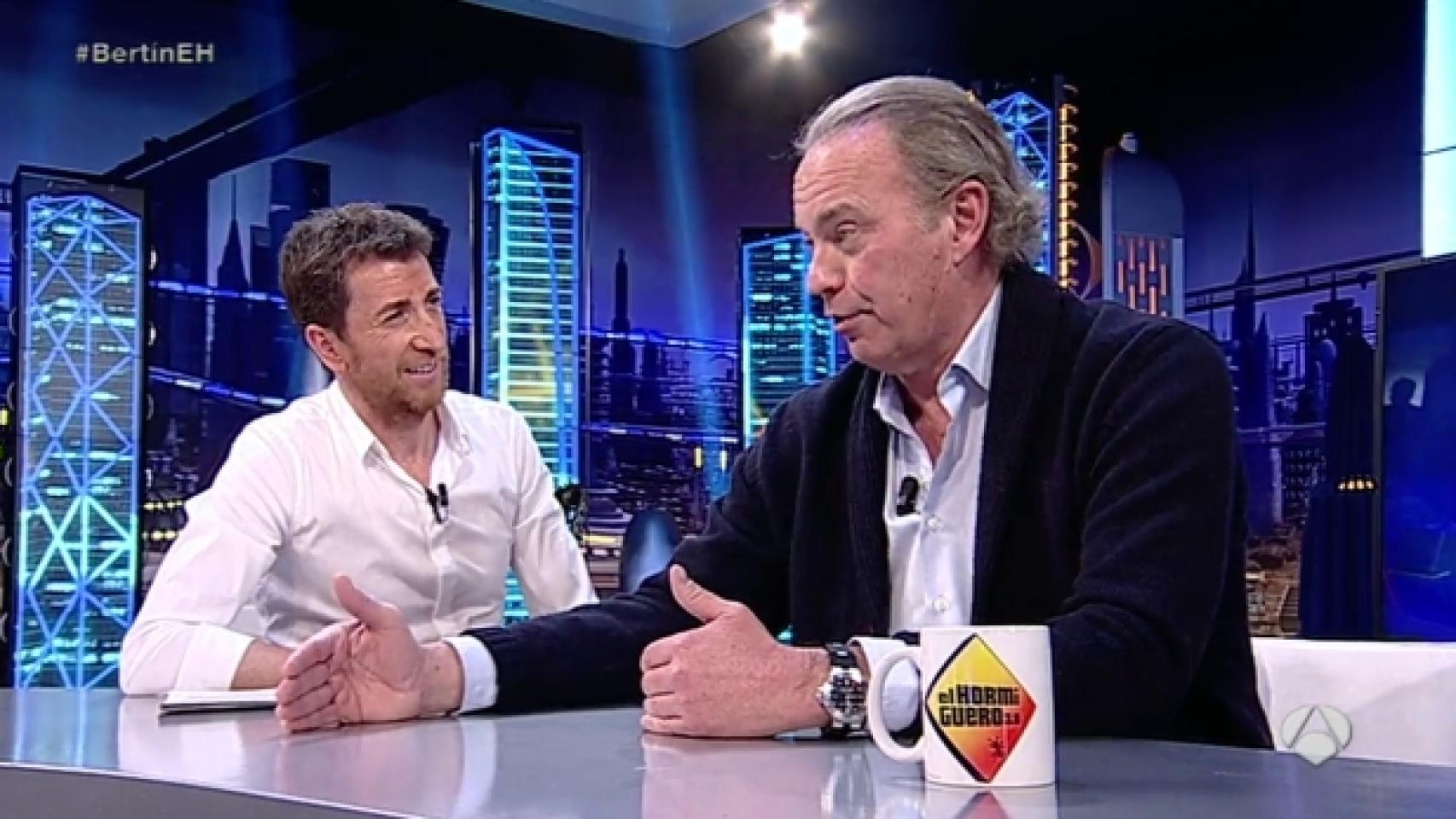 Pablo Motos y Bertín Osborne en 'El Hormiguero' (Antena 3)