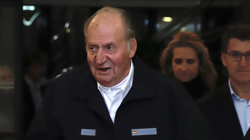 Juan Carlos durante su visita a Sanxenxo este fin de semana.