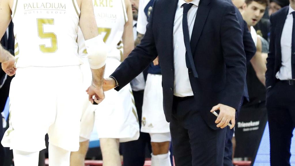 Pablo Laso, en el partido contra el RetaBet Bilbao Basket