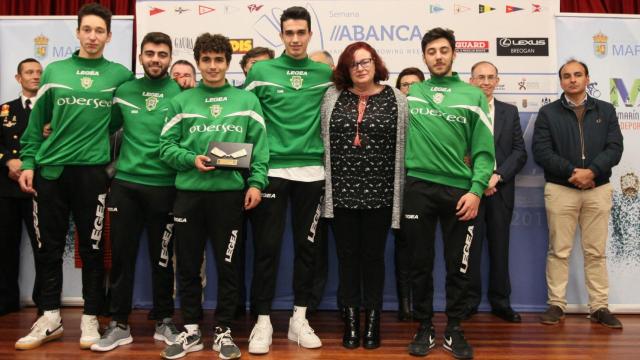 Los participantes ganadores de la Mejor Traineriña Masculina en 2019.