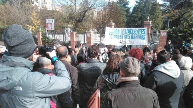 Manifestación de vecinos en el barrio madrileño de Hortaleza.